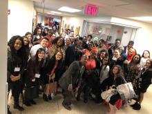 Students at the 9th Annual Power in Diversity Conference gathered for a group photo.