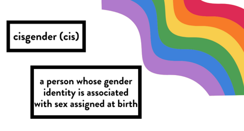 a person whose gender identity is associated with sex assigned at birth