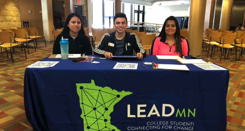 Century College students tabling in support of DACA