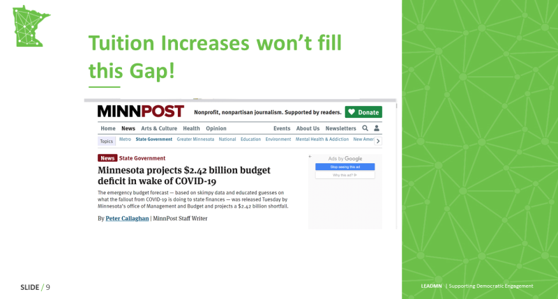 Tuition Increases won’t fill this Gap!