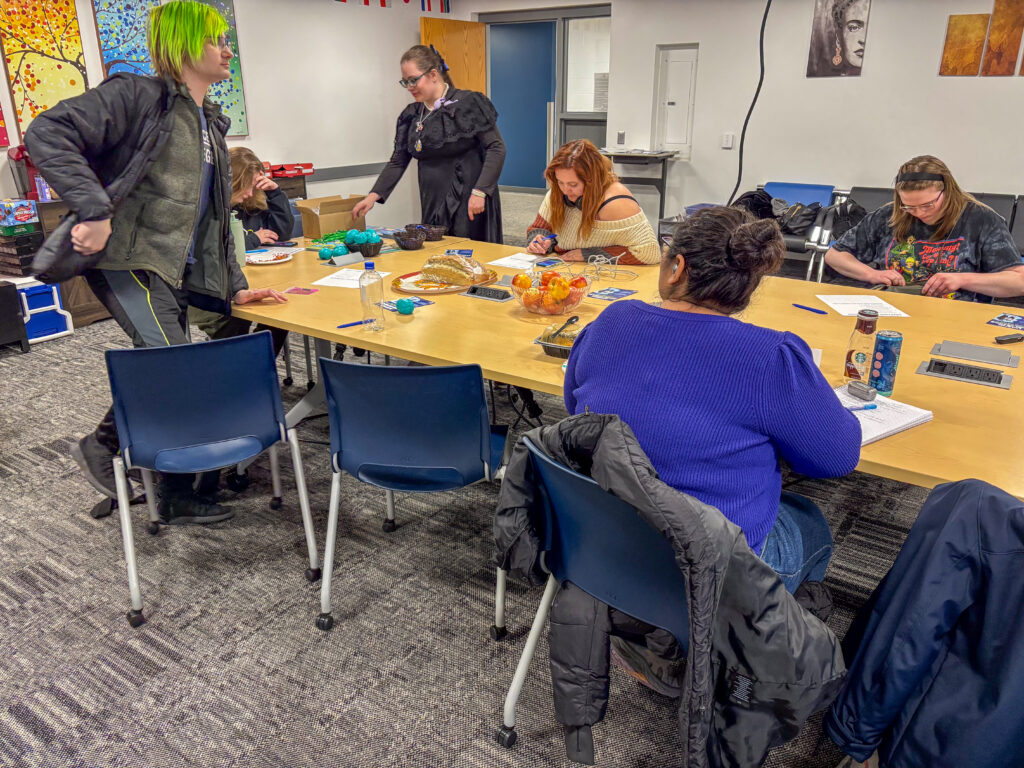 students hanging out in the SCC inclusion center